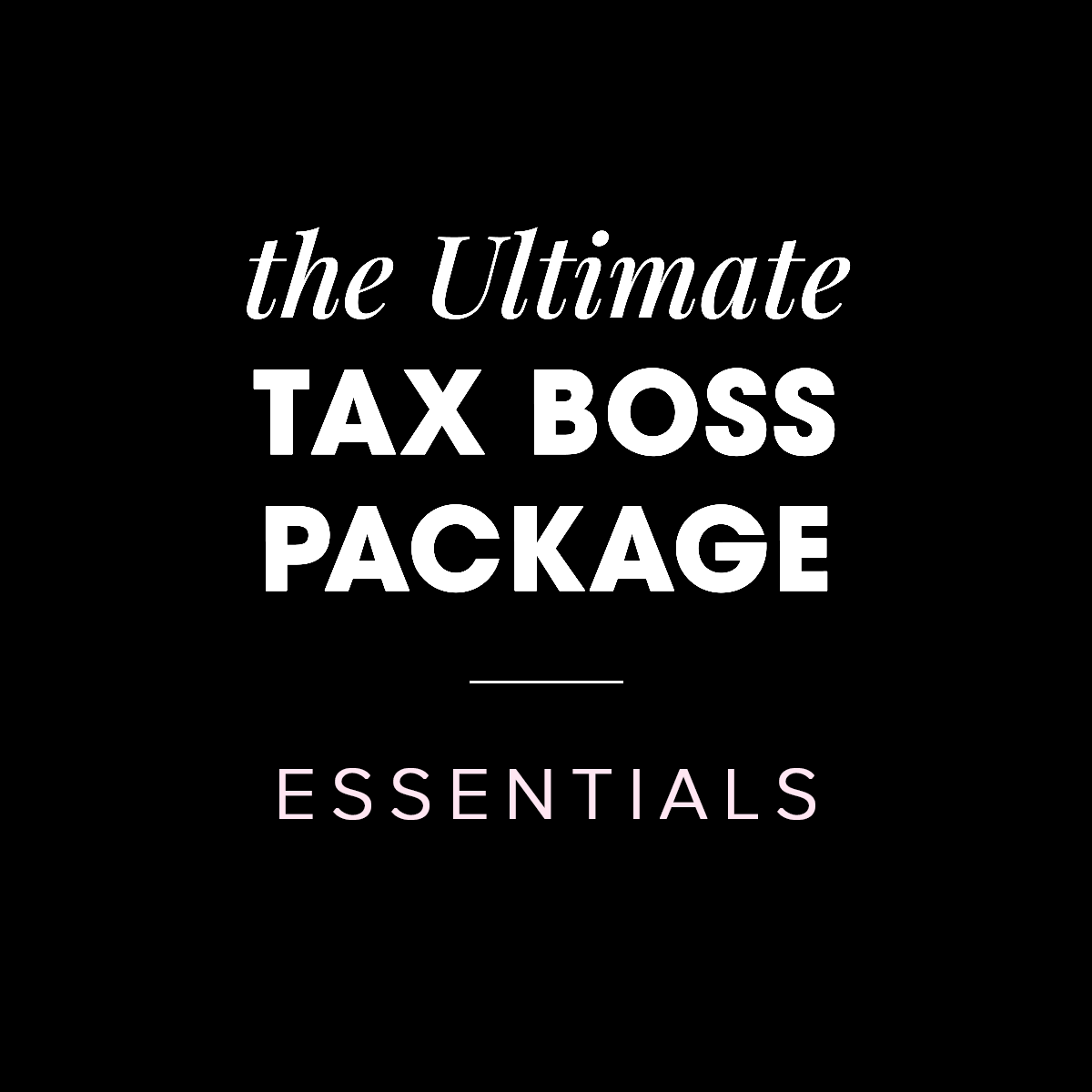 the TAX BOSS BUNDLE