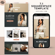 One Page Squarespace 7.1 Website Template – Femme CEO | Website Template for Service-Based Business | Designer Template