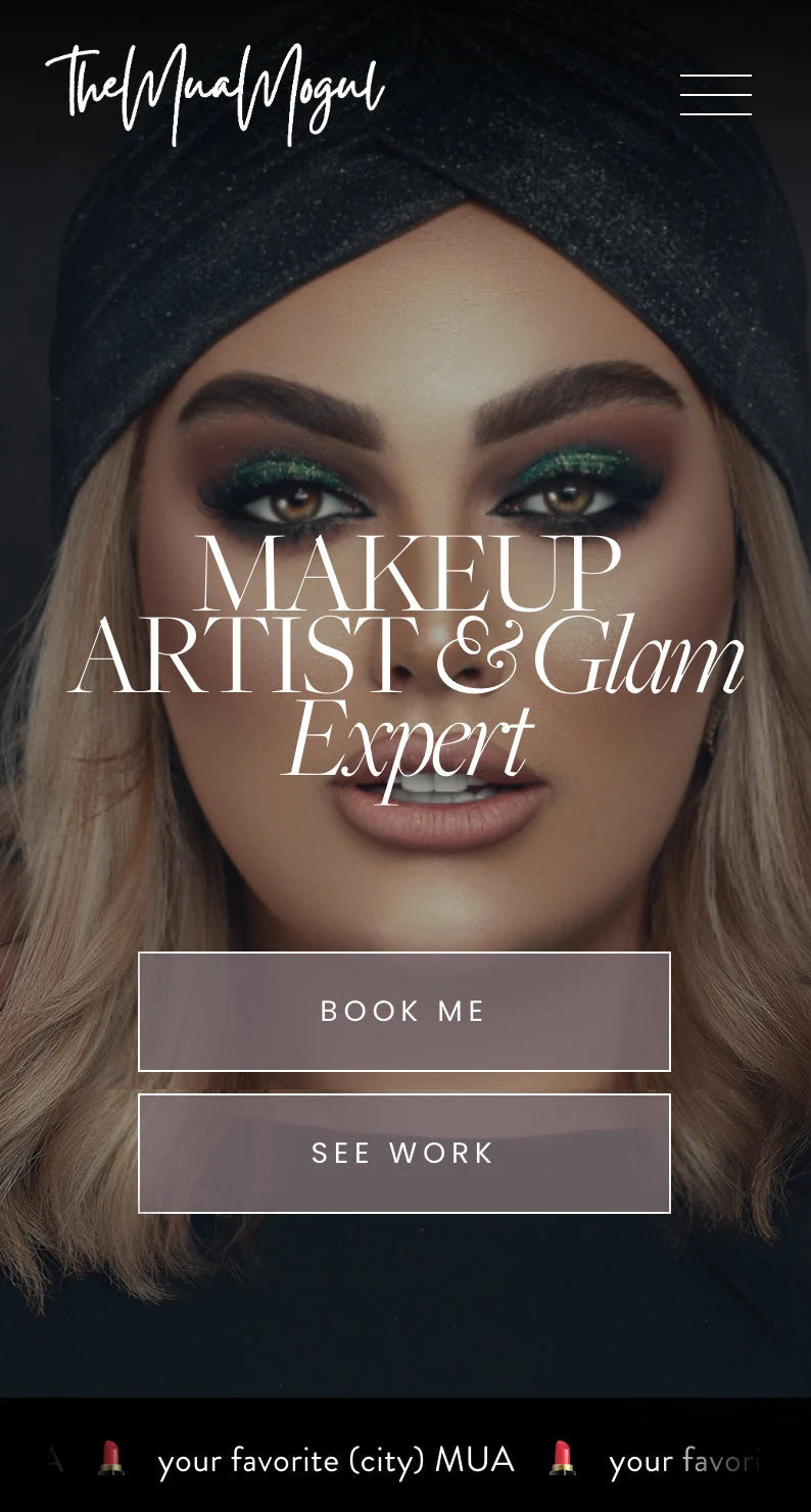 Makeup Artist SquareSpace 7.1 Template