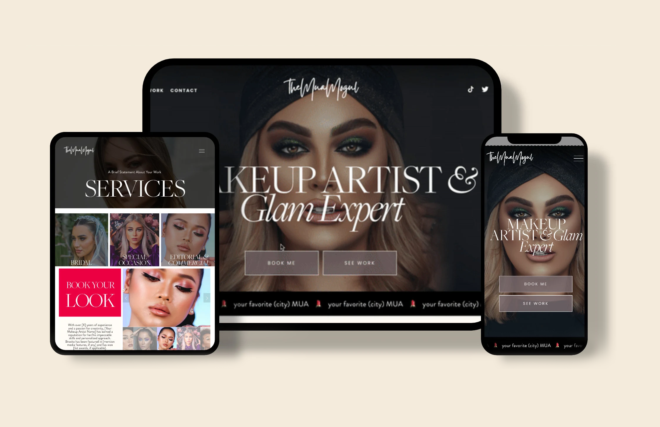 Makeup Artist SquareSpace 7.1 Template