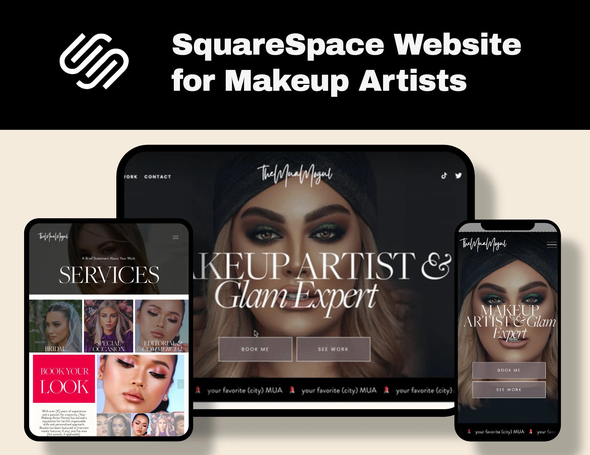 Makeup Artist SquareSpace 7.1 Template
